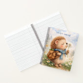 Hedgehog Personalized Kids Journal ノートブック (内部)
