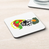 Hedgehog playing autumn コースター (左側)