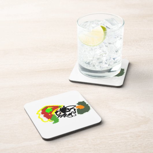 Hedgehog playing autumn コースター (右側)