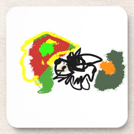 Hedgehog playing autumn コースター (正面)