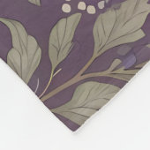 Hedgehog Purple William Morris Inspired Floral フリースブランケット (角)
