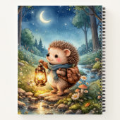 Hedgehog With Lantern Personalized Kids Journal ノートブック (裏面)