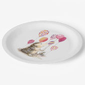 Hedgehog with pink balloons  ペーパープレート (アングル)