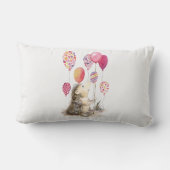 Hedgehog with pink balloons  ランバークッション (裏面)