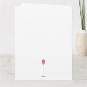 Hedgehog with pink balloons Happy Birthday カード (裏面)