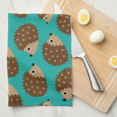Hedgehogsシームレスパターン(ver.1) キッチンタオル (四つ折り)