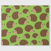 Hedgehogsシームレスパターン(ver.3) ラッピングペーパー (フラット)