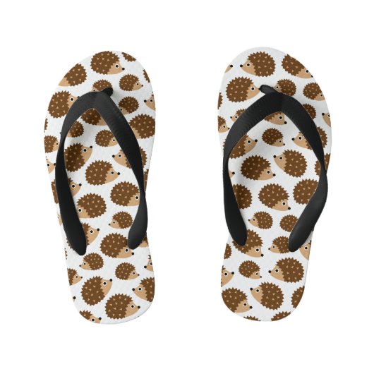 Hedgehogsシームレスパターン(ver.6) キッズビーチサンダル (フットベッド)