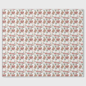 Hedgehogs and Bows ラッピングペーパー (フラット)