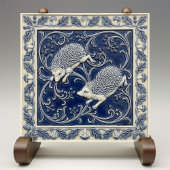 Hedgehogs Arts & Crafts Wall Decor タイル