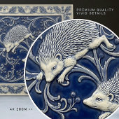 Hedgehogs Arts & Crafts Wall Decor タイル
