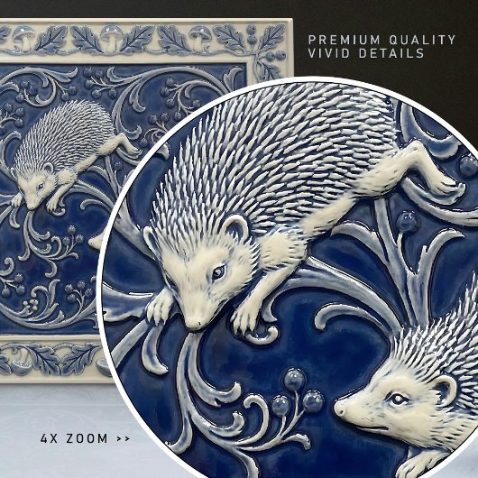 Hedgehogs Arts & Crafts Wall Decor タイル