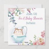 Hedgehogs Baby Shower Invitation シーズンカード (裏面)