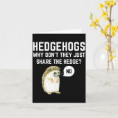 Hedgehogs Why Don't They Just Share The Hedge Funn カード (黄色い花)