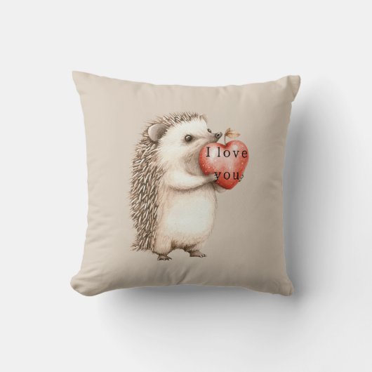 Hedgehogs with Heart Love クッション (正面)