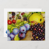 Hedgerowのフルーツ素晴らしの絵はがき ポストカード (正面/裏面)