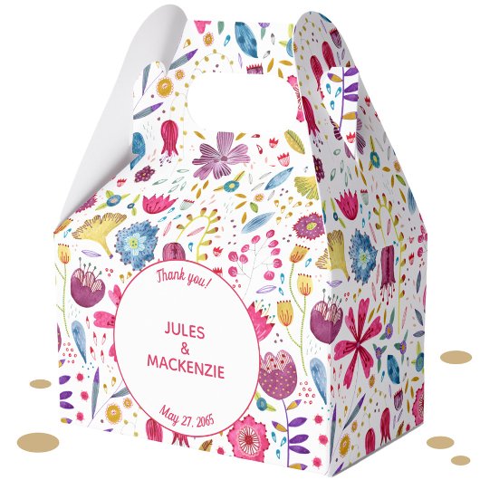 Hedgerow花水彩結婚の フェイバーボックス