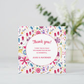 Hedgerow花水彩結婚サンキューカード サンキューカード (スタンド正面)