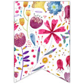 Hedgerow花水彩 バンティングフラッグ (第3の旗)