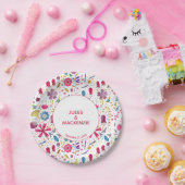 Hedgerow野生の花水色結婚の ペーパープレート (パーティー)