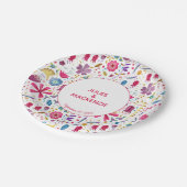 Hedgerow野生の花水色結婚の ペーパープレート (アングル)