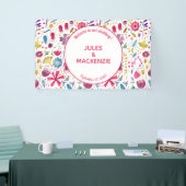 Hedgerow野生の花水色結婚の 横断幕 (トレードショー)