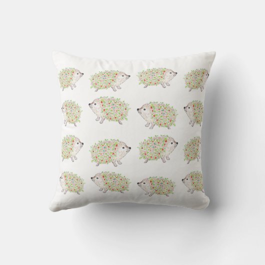  Hedghogs With Holly on  them  クッション (裏面)