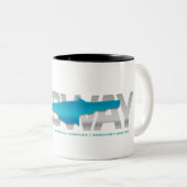 HEDWAYの場所によって2ある調子を与えられる宇宙のマグ! ツートーンマグカップ (正面右)