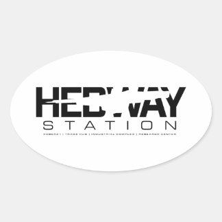 HEDWAYステーションオーバルステッカー 楕円形シール