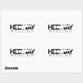 HEDWAYステーションオーバルステッカー 楕円形シール (シート)