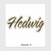 Hedwig black gold Lettering Aufkleber Sticker シール (シート)