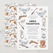 Hedwig Magical Baby Shower 招待状 (正面/裏面)