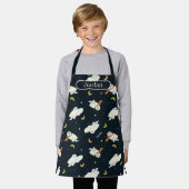 Hedwig Nighttime Moonlight Pattern エプロン (着用した状態)