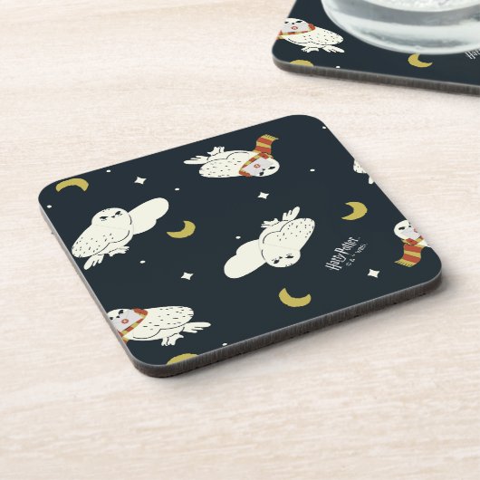 Hedwig Nighttime Moonlight Pattern コースター (左側)