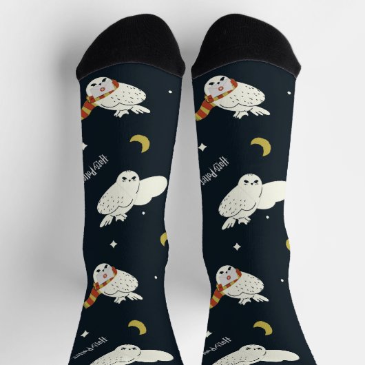 Hedwig Nighttime Moonlight Pattern ソックス (上部)