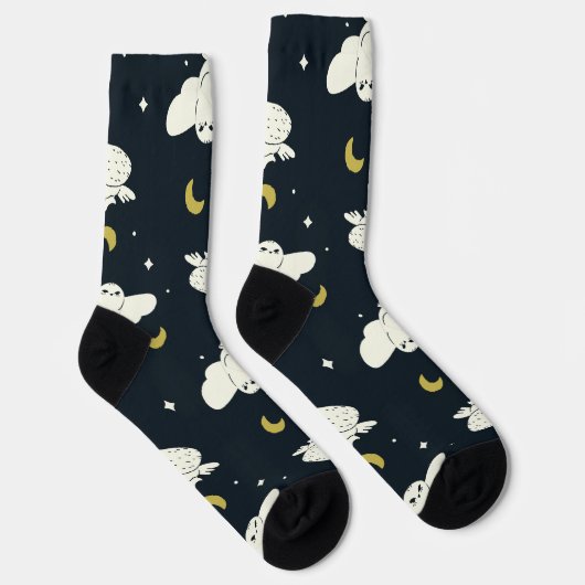 Hedwig Nighttime Moonlight Pattern ソックス (右)