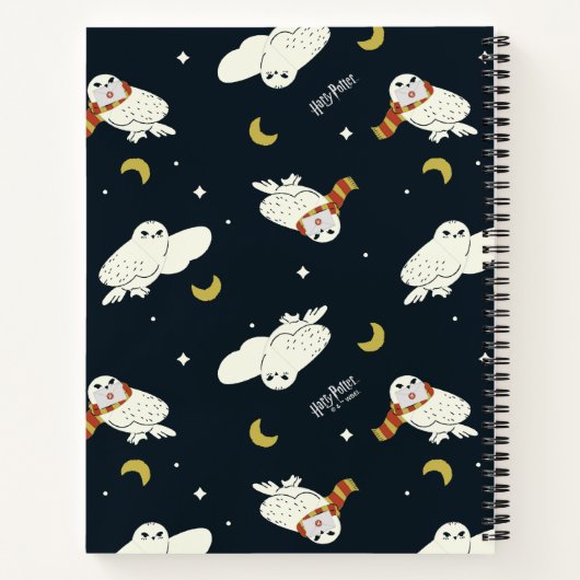Hedwig Nighttime Moonlight Pattern ノートブック (裏面)