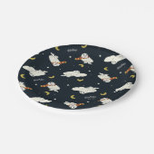 Hedwig Nighttime Moonlight Pattern ペーパープレート (アングル)