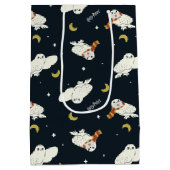 Hedwig Nighttime Moonlight Pattern ミディアムペーパーバッグ (裏面)