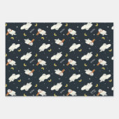 Hedwig Nighttime Moonlight Pattern ラッピングペーパーシート (正面3)