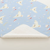 Hedwig Owl Post Letters and Books Pattern シェルパブランケット (3/4)