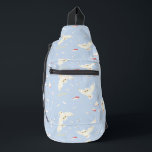 Hedwig Owl Post Letters and Books Pattern スリングバッグ<br><div class="desc">Add a touch of magical charm to your everyday essentials with this whimsical Hedwig pattern design. Featuring graceful Hedwigs soaring across a soft sky-blue background, this enchanting all-over print is accented with floating letters, open spellbooks, feathers, and tiny sparkling stars. The light, airy color palette and playful illustrations create a...</div>