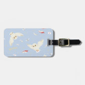 Hedwig Owl Post Letters and Books Pattern ラゲッジタグ (正面横)