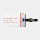 Hedwig Owl Post Letters and Books Pattern ラゲッジタグ (裏面横)