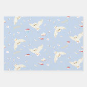 Hedwig Owl Post Letters and Books Pattern ラッピングペーパーシート (正面)