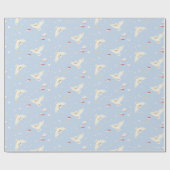 Hedwig Owl Post Letters and Books Pattern ラッピングペーパー (フラット)