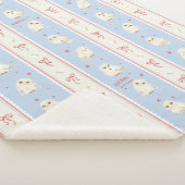 Hedwig Owl Post Stripe Pattern シェルパブランケット (3/4)