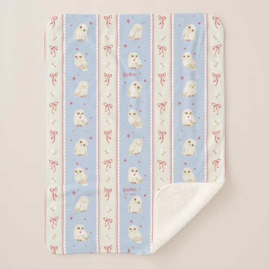 Hedwig Owl Post Stripe Pattern シェルパブランケット (正面)