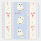 Hedwig Owl Post Stripe Pattern スクエアシール (正面)