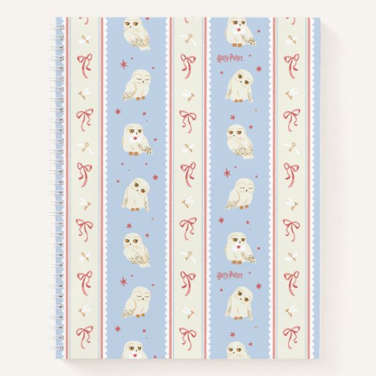Hedwig Owl Post Stripe Pattern ノートブック (正面)